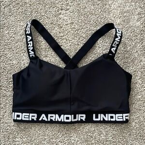 Under Armour Black Sports Bra with Cross-Back Straps XL